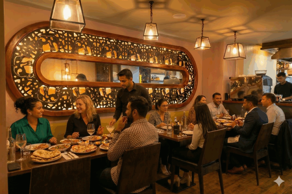 Pre-theatre dining atmosphere in SE1 London